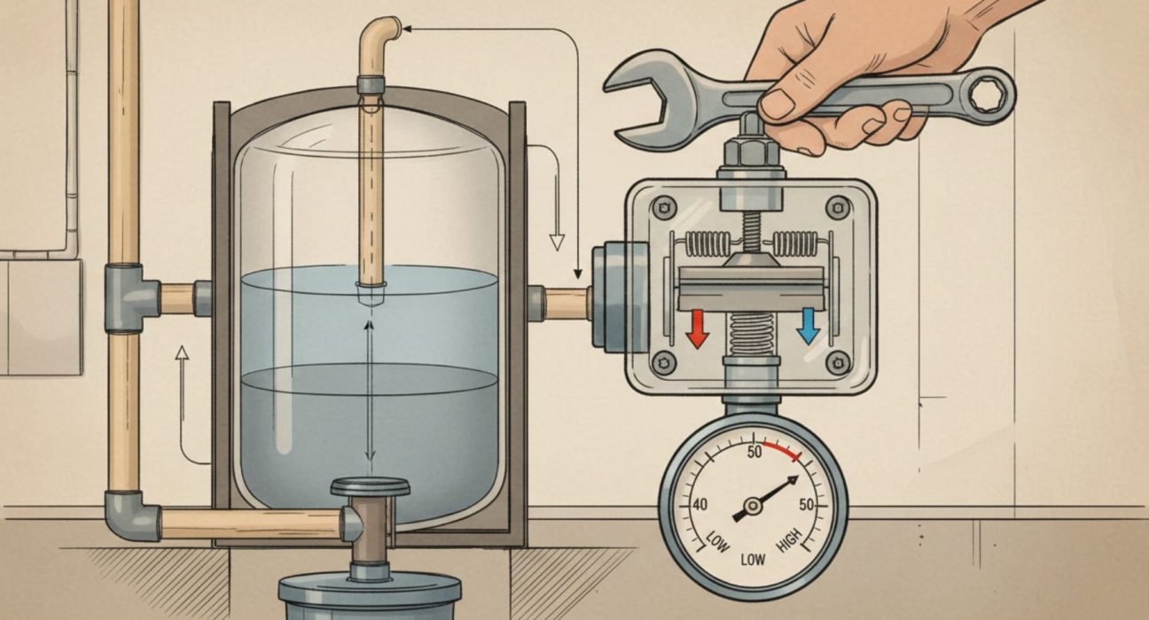 Як відрегулювати реле тиску води