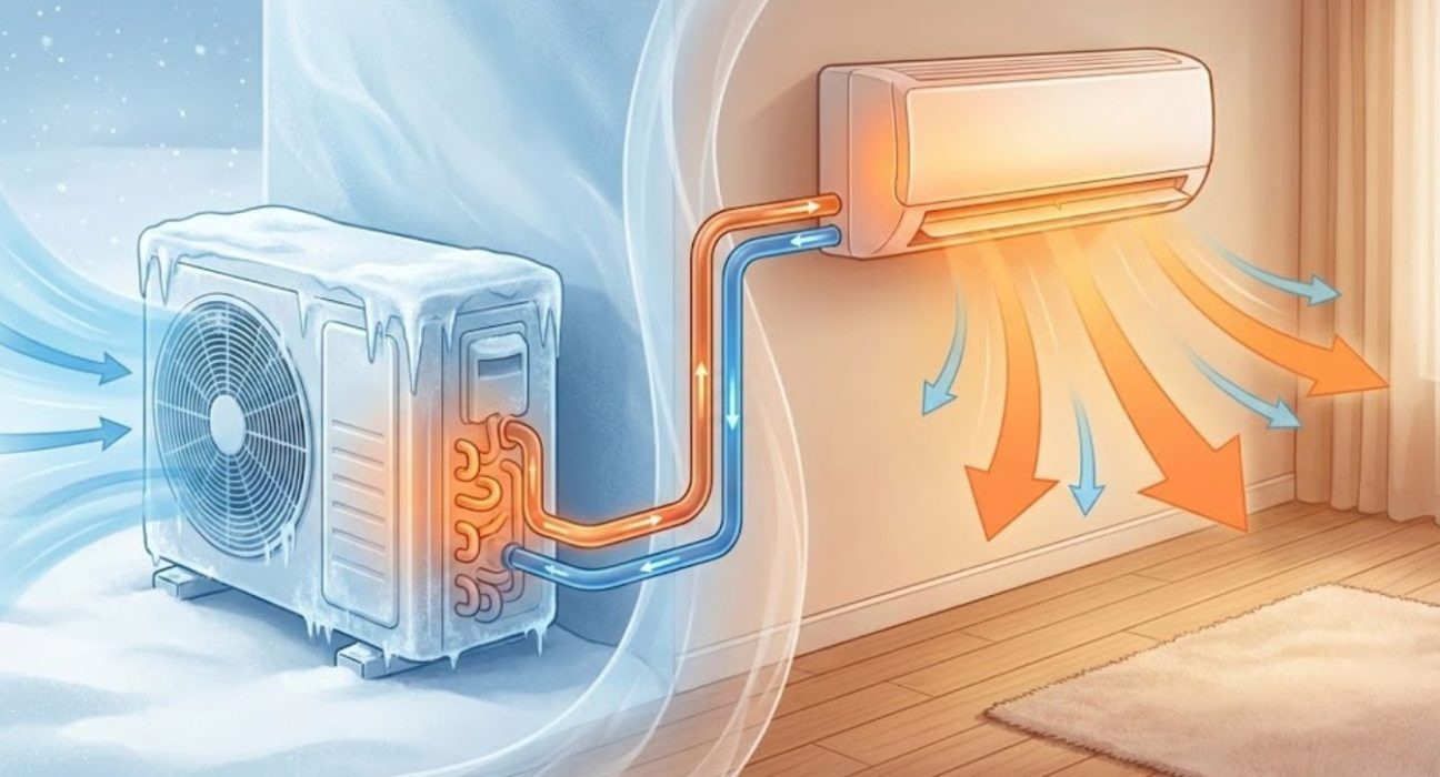 принцип работы кондиционера на обогрев