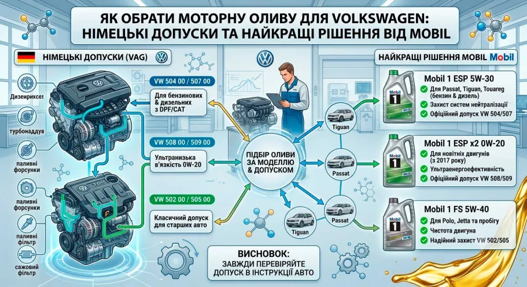 Як обрати моторну оливу для Volkswagen
