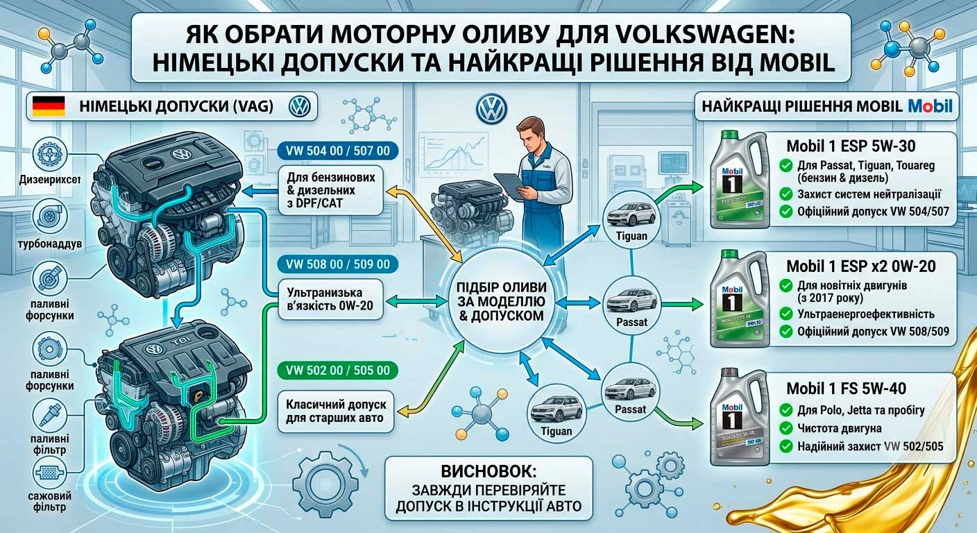 Як обрати моторну оливу для Volkswagen